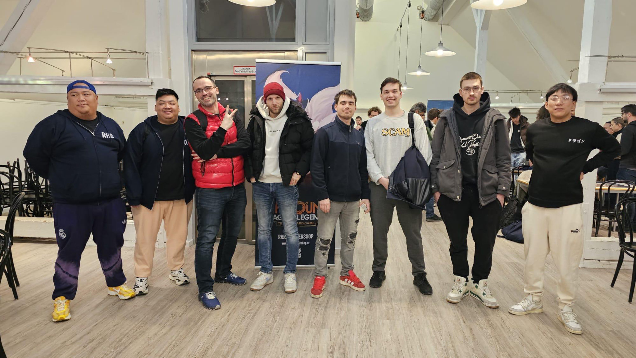 1K Tournament Top 8 (v.l.n.r.): Ruffy, Long, Mladen, Mike, Rene, Phillipp, Marco, An Qi