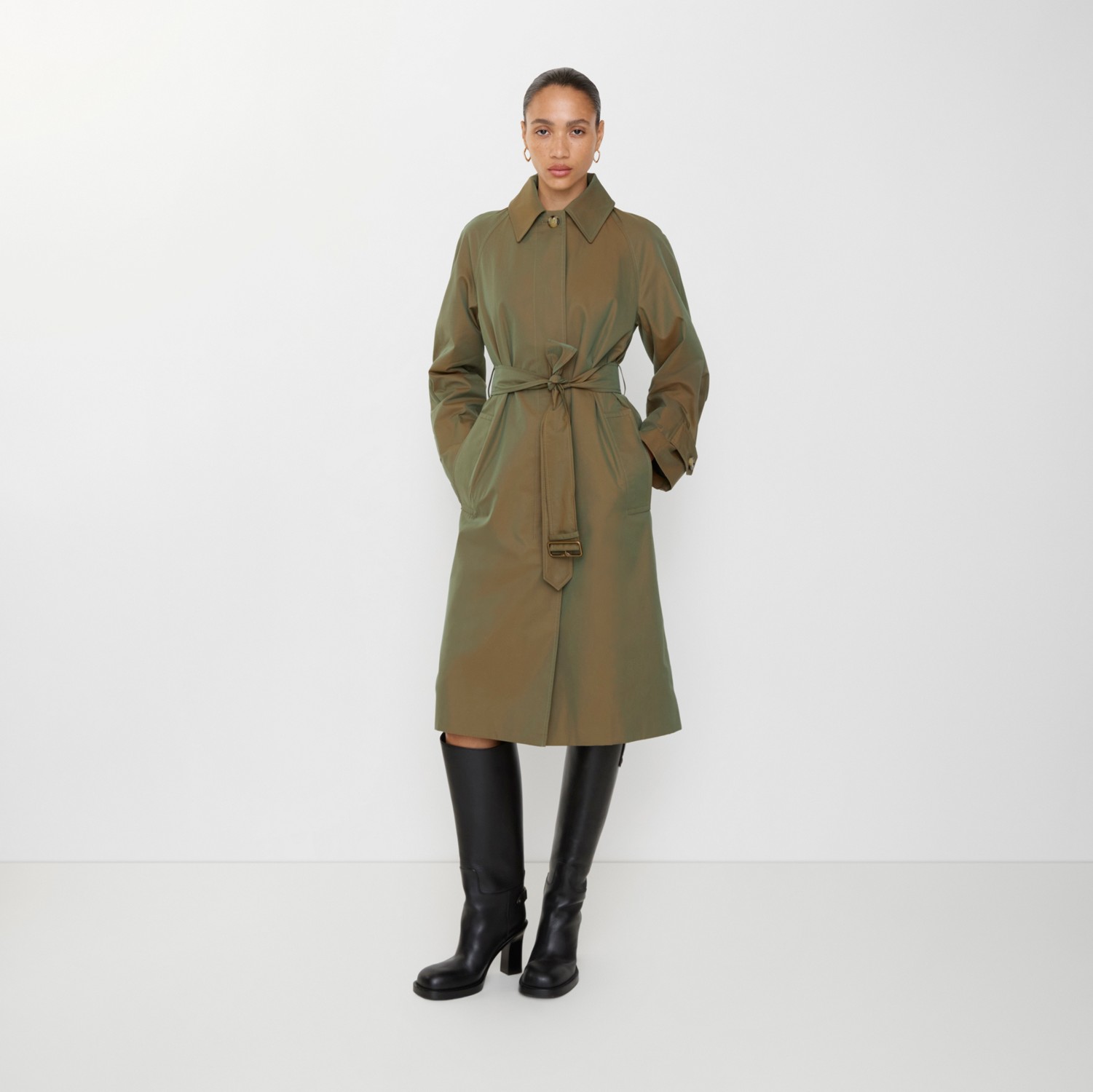 Long Gabardine Car Coat