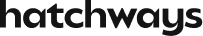 Hatchways brand name in lowercase black letters.