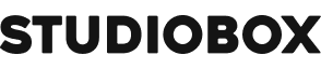 StudioBox logo text in bold uppercase letters.