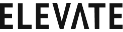 Text logo of the word ELEVATE with stylized letter A resembling an inverted V.