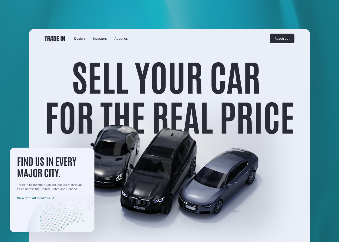 TradeIn platform built by Islands on Webflow