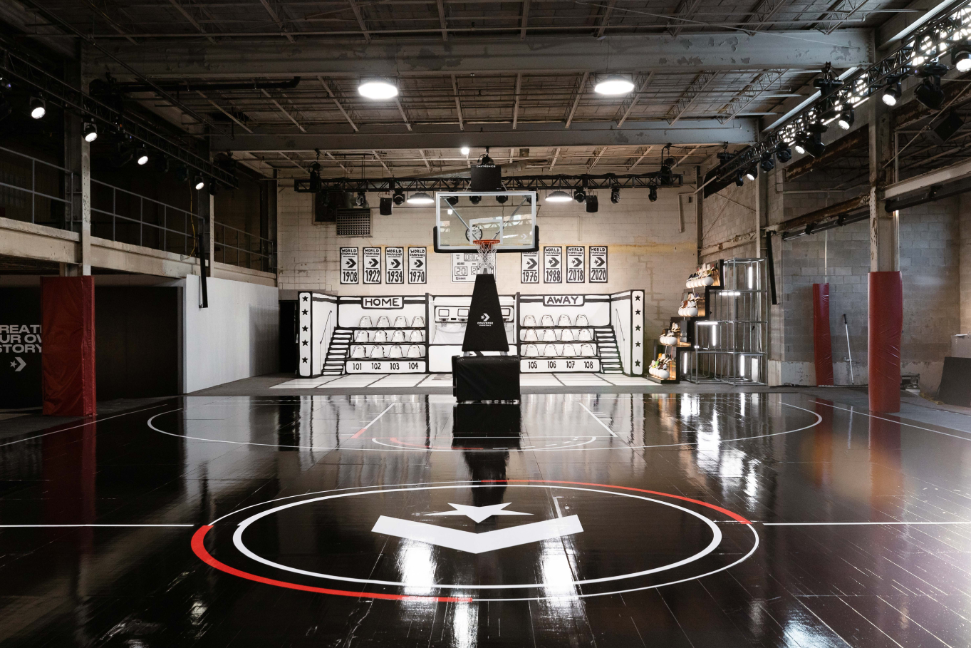 Converse NBA All-Star brand activation lighting design by Raw Cereal