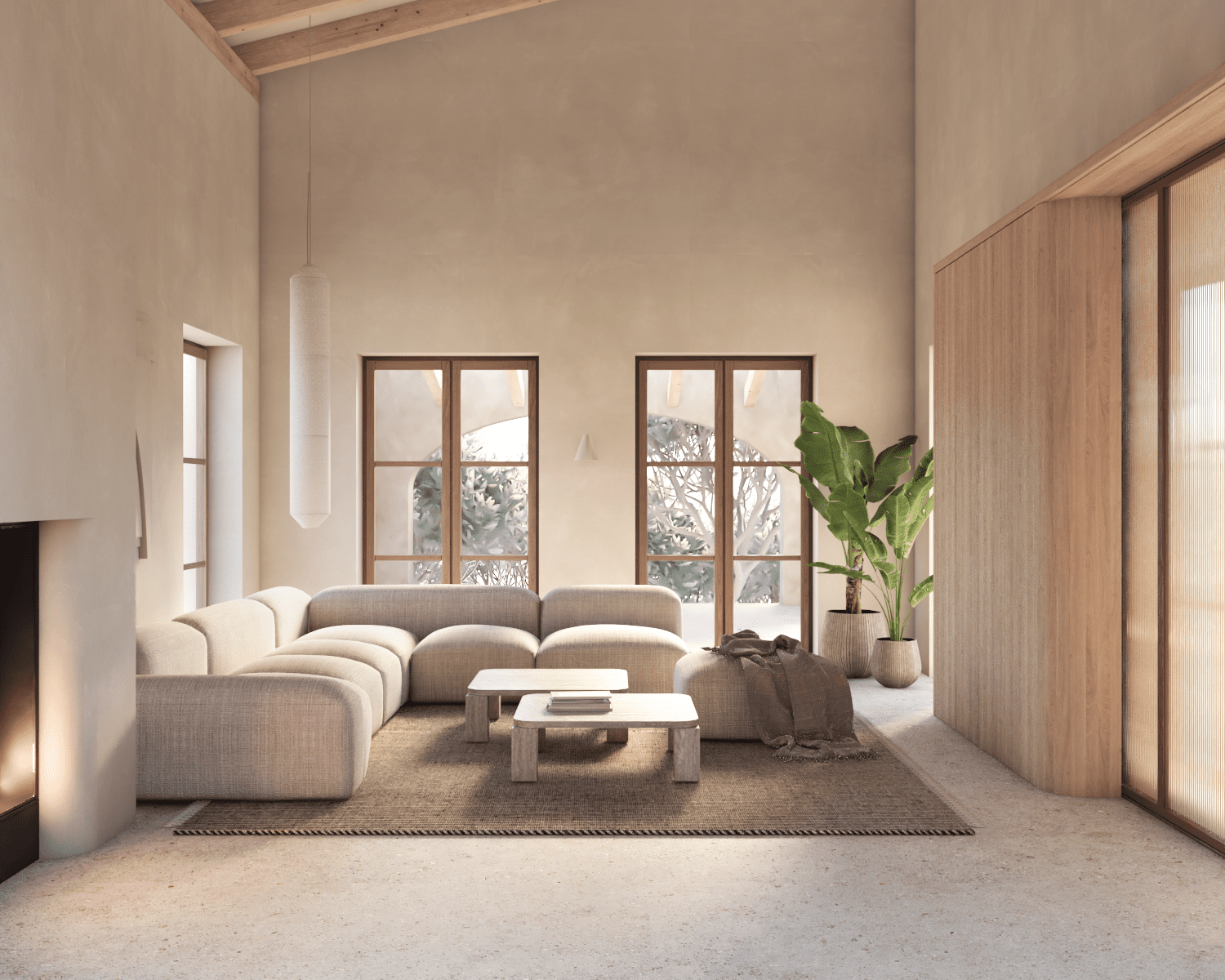 Moscari Finca Design Mallorca Eingang Interior Wohnzimmer