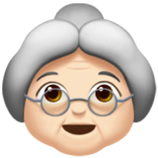 Emoji av en äldre dam