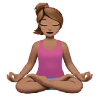 Emoji av en kvinna som yogar