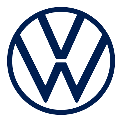Volkswagen logo featuring a stylized V above a W inside a circle.