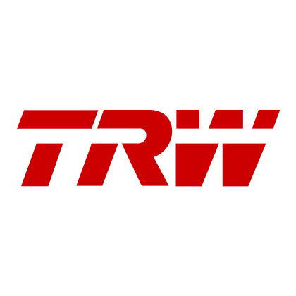 Red stylized TRW logo on a transparent background.