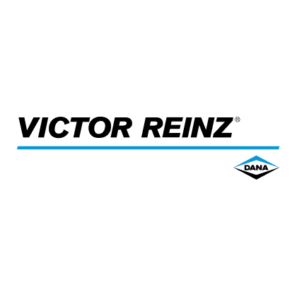 Victor Reinz logo with diagonal lines and small Dana diamond emblem at the bottom right.