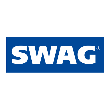 SWAG brand logo with white text on a blue rectangular background.