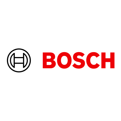 Bosch brand name in bold red letters with a circular black symbol on the left.