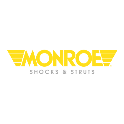 Monroe logo with text 'SHOCKS & STRUTS' below in gray and yellow wings on each side.