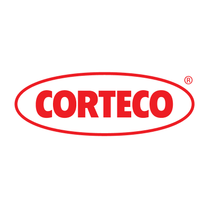 CORTECO brand logo in red uppercase letters on a white oval background.