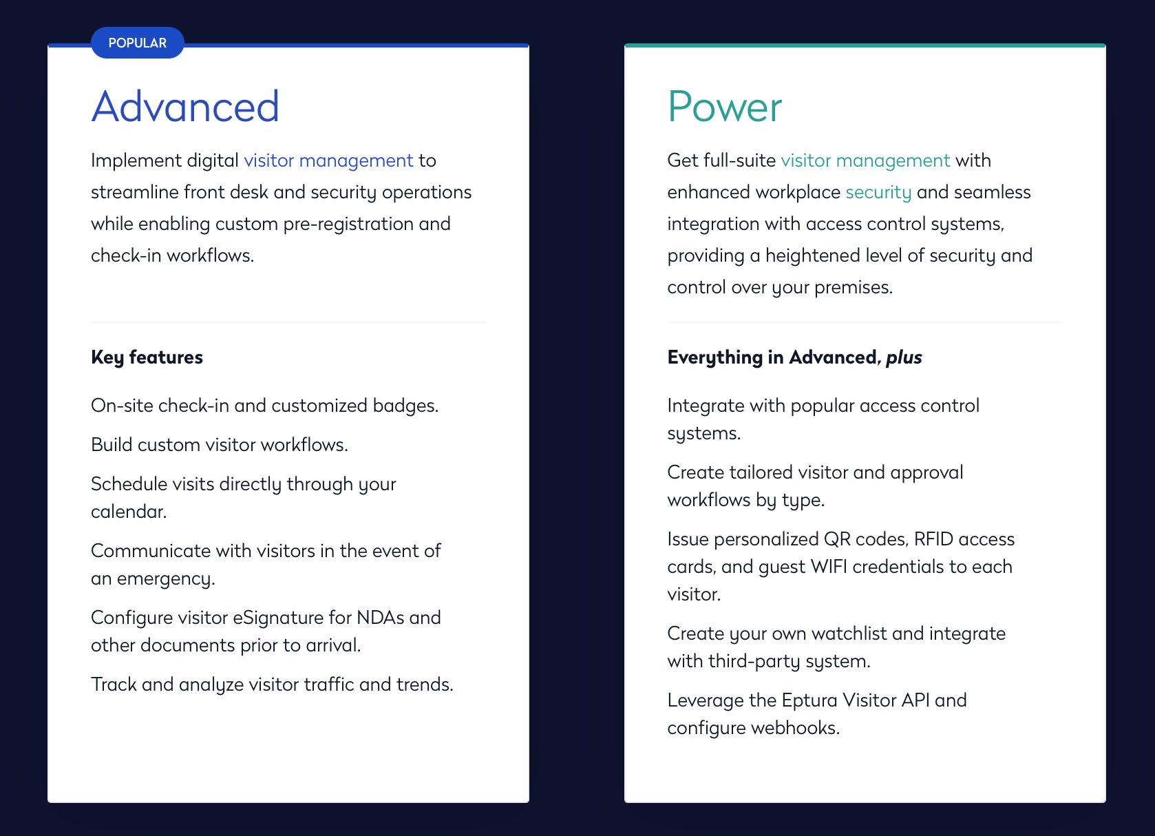 Eptura Visitor pricing