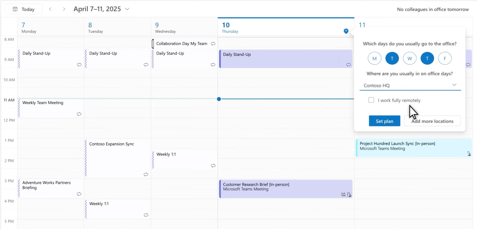 Microsoft work plans