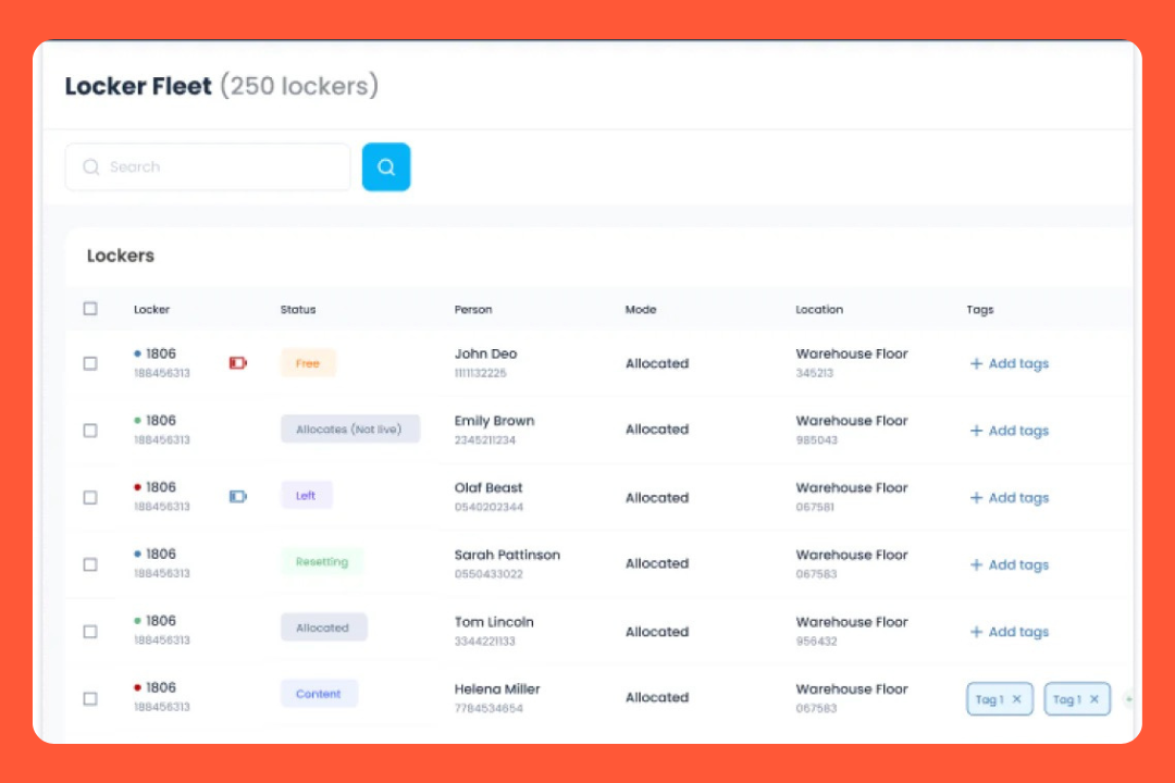 eLocker locker management software