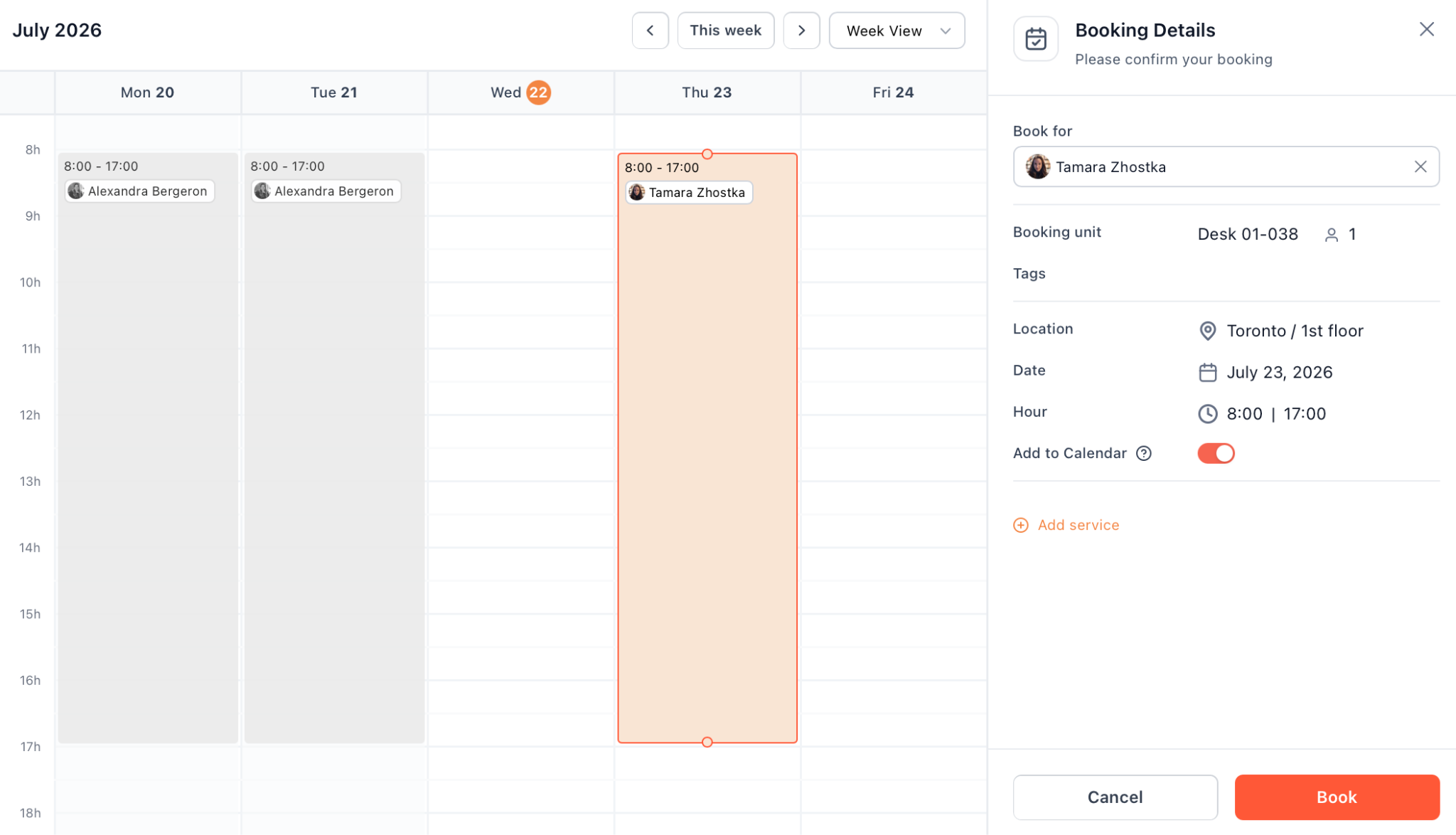 elia desk booking