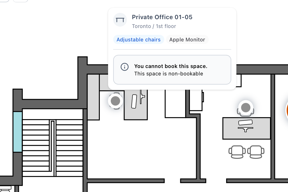 Private office booking