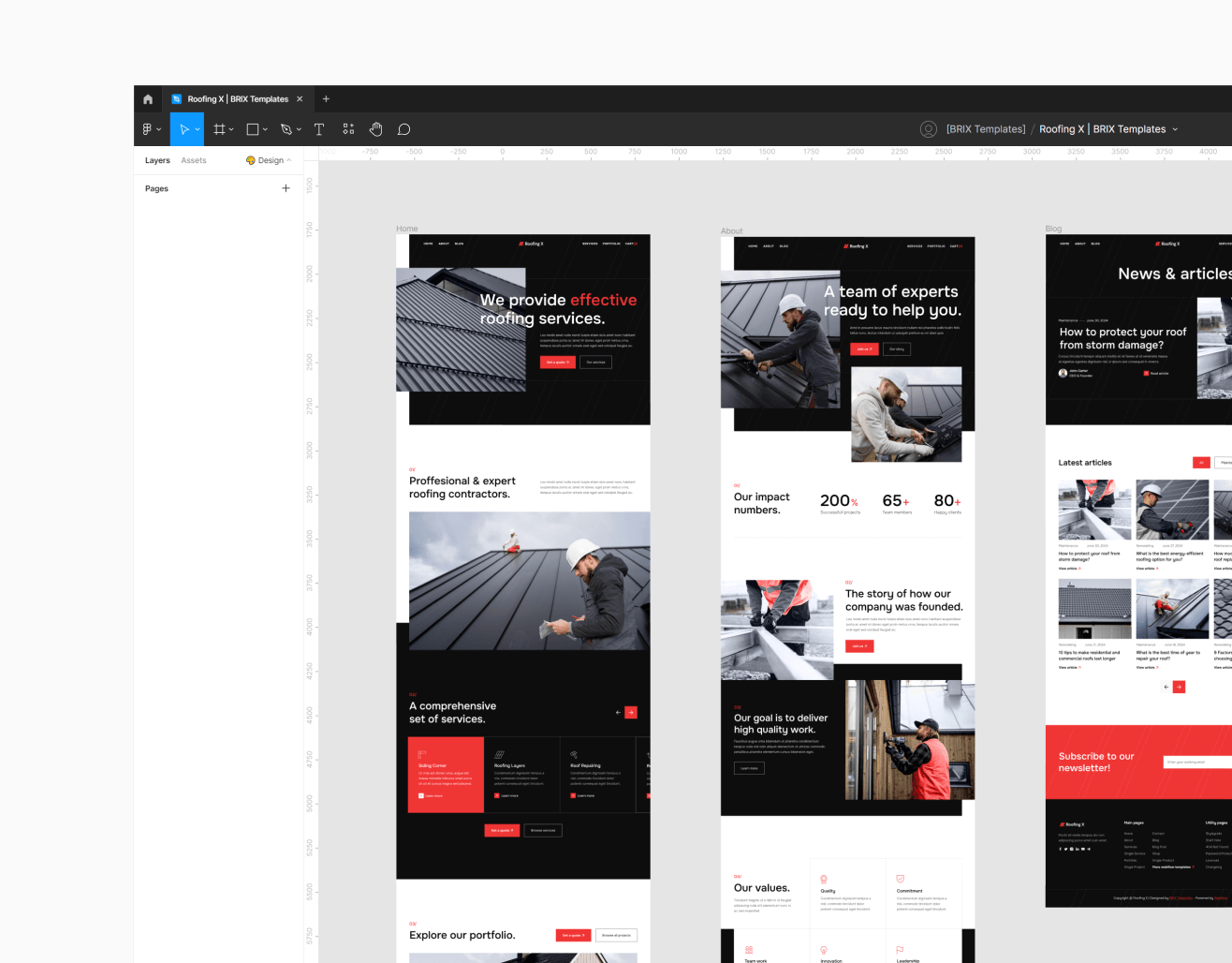Figma File - Roofing X Webflow Template