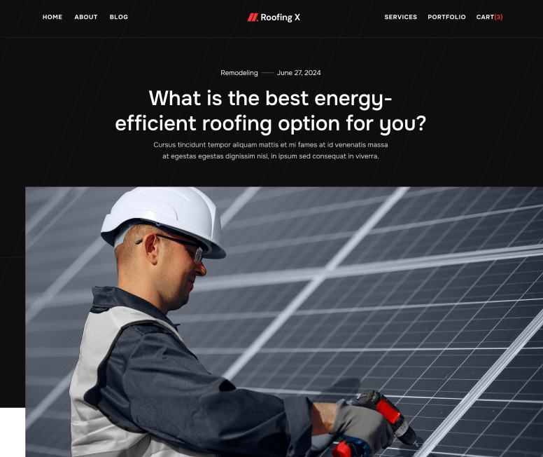 Blog Post Main - Roofing X Webflow Template