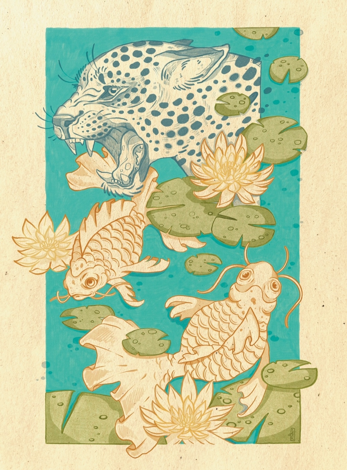 Leopard & Goldfish