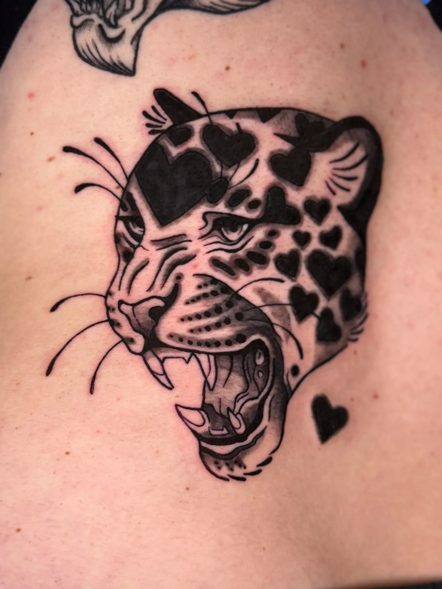 Heart Leopard Tattoo