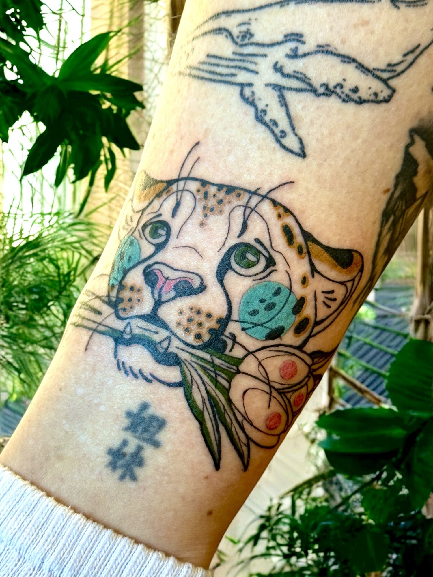 Flower Leopard Tattoo
