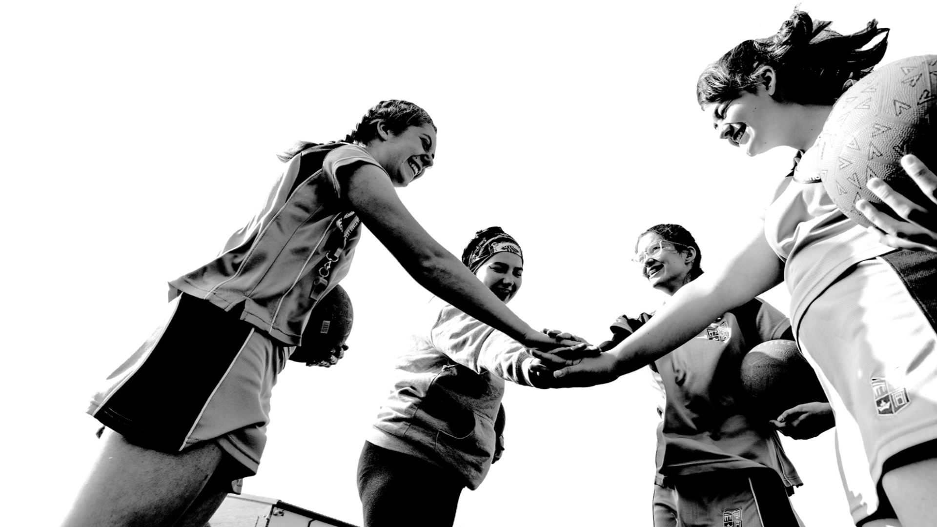 Playing netball