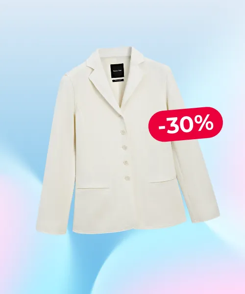 -30% Slim Wool Blend Blazer 