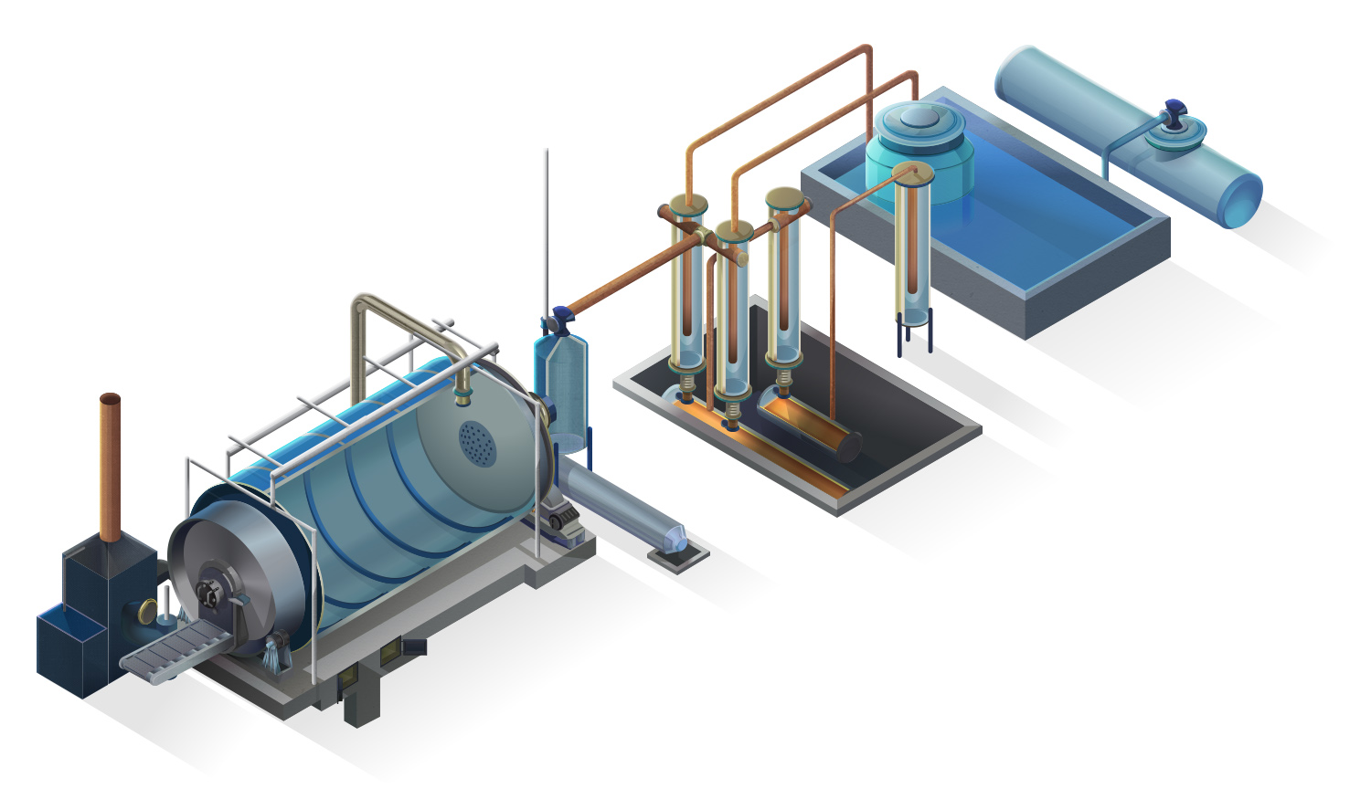 Machine system illustration