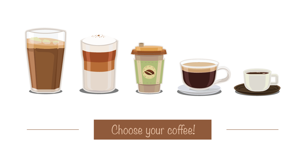 Coffee choices illustration