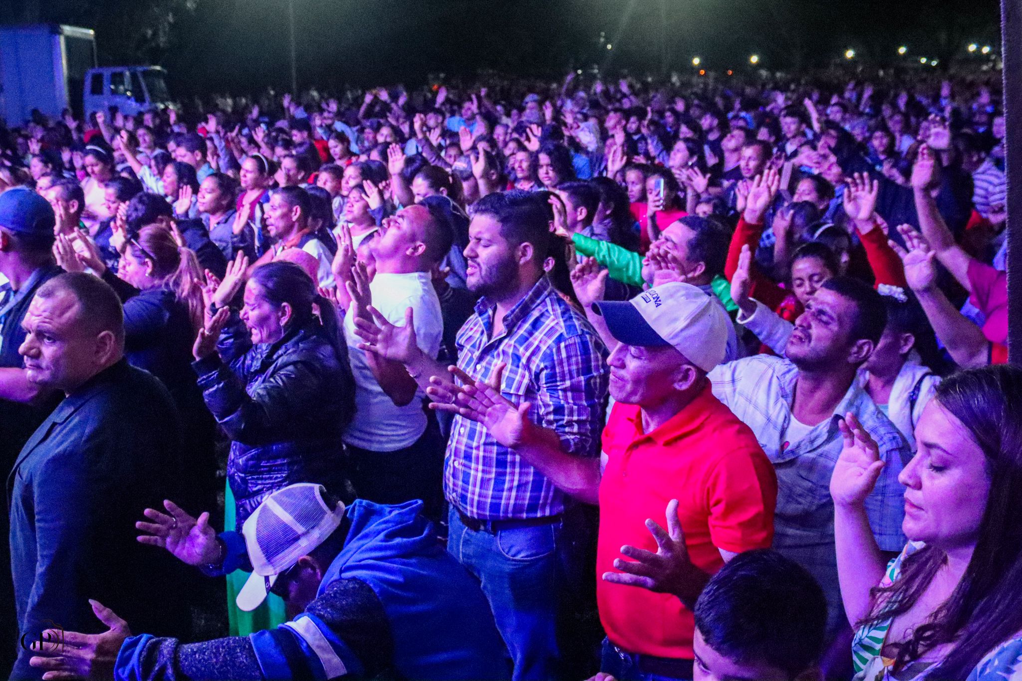 Believers worshiping