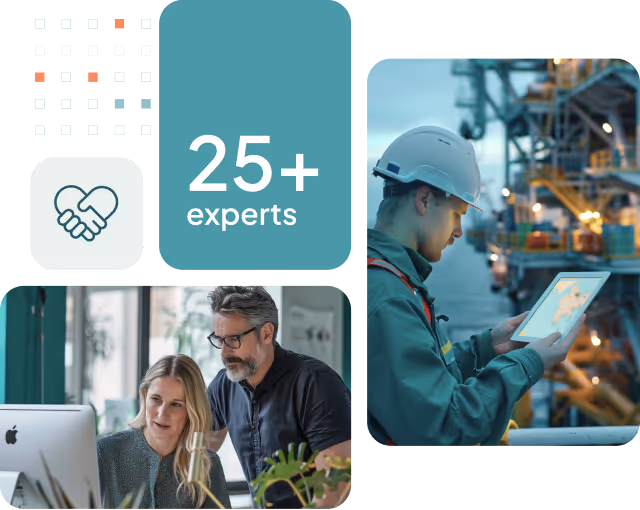 a collage of photos of employees