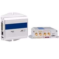 White NB800 4G dual-band WiFi router with antenna connectors and Ethernet ports.