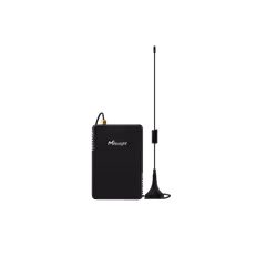 Black rectangular wireless device with a white 'Milesight' logo next to a tall black antenna with a base.