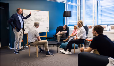 Office staff during the CEO's speech