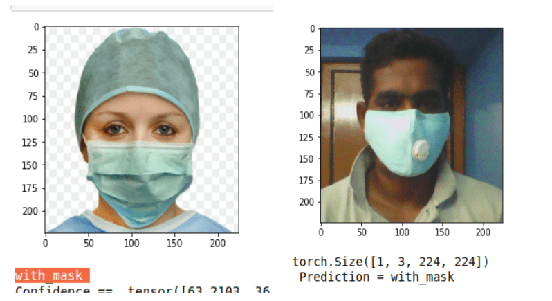 Face Mask Detection in webcam stream - Test sample