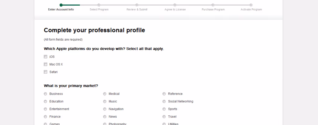 iOS developer program