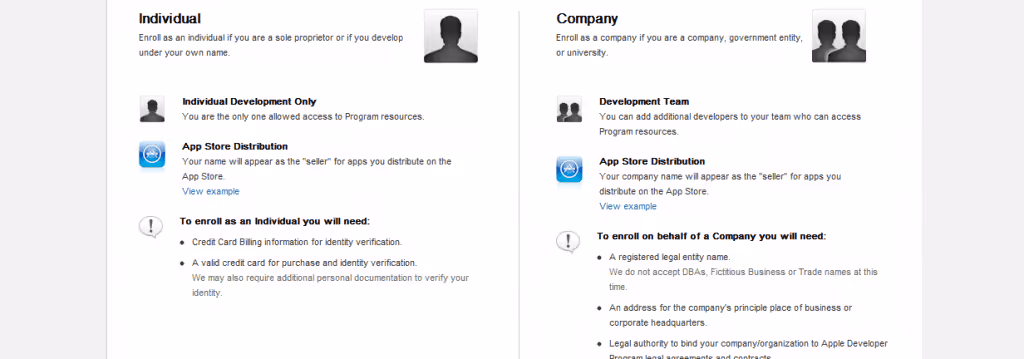 Register -iOS developer program