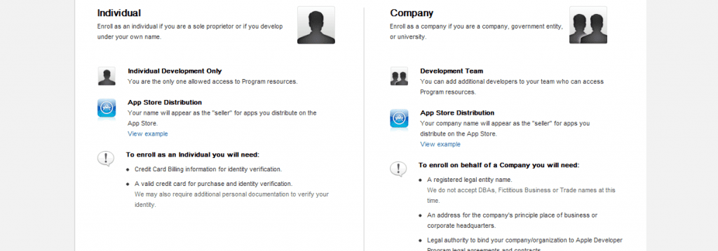 Register -iOS developer program