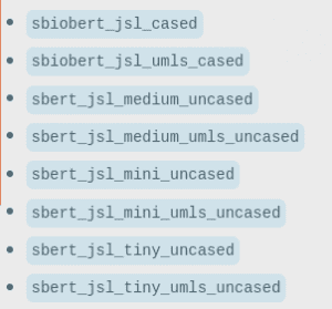 John Snow Labs sBert models