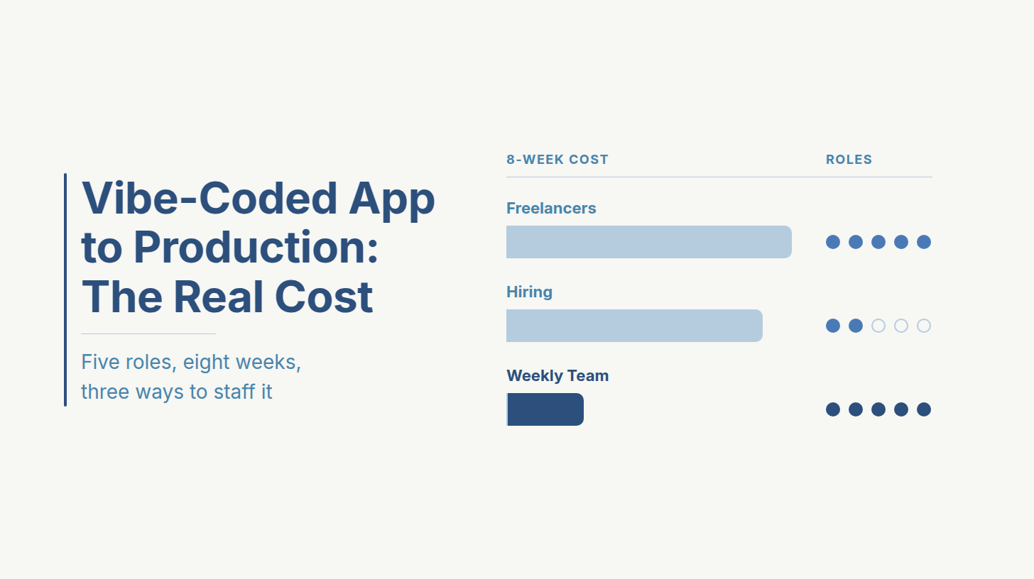 How Much Does It Cost to Make a Vibe-Coded App Production Ready?