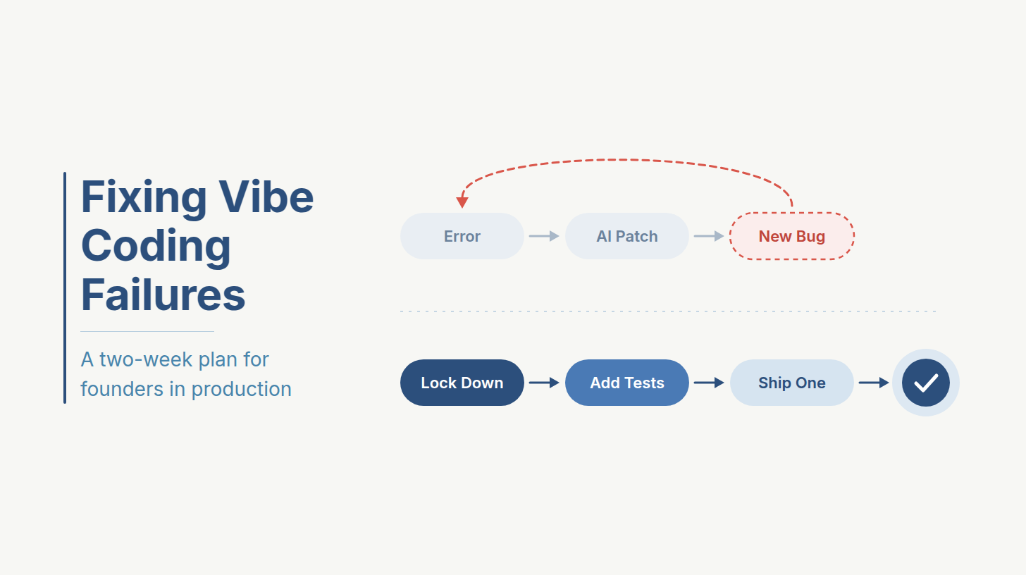 Vibe Coding Failures: Steps to Fix Broken Production App