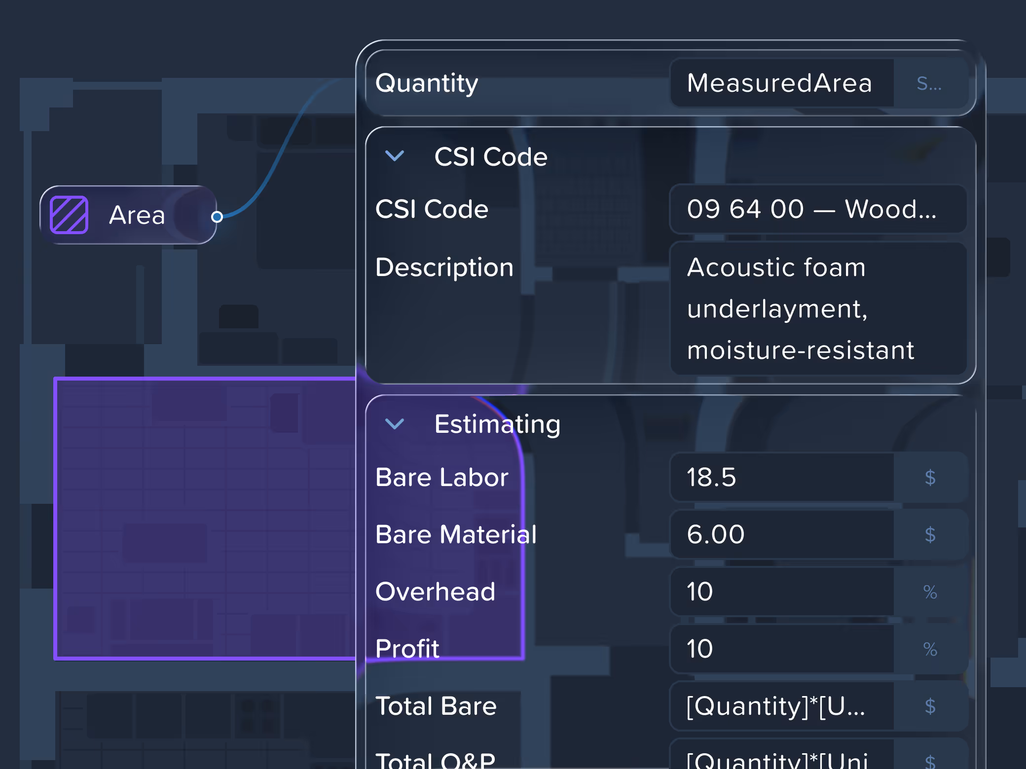 Takeoffs to reusable objects