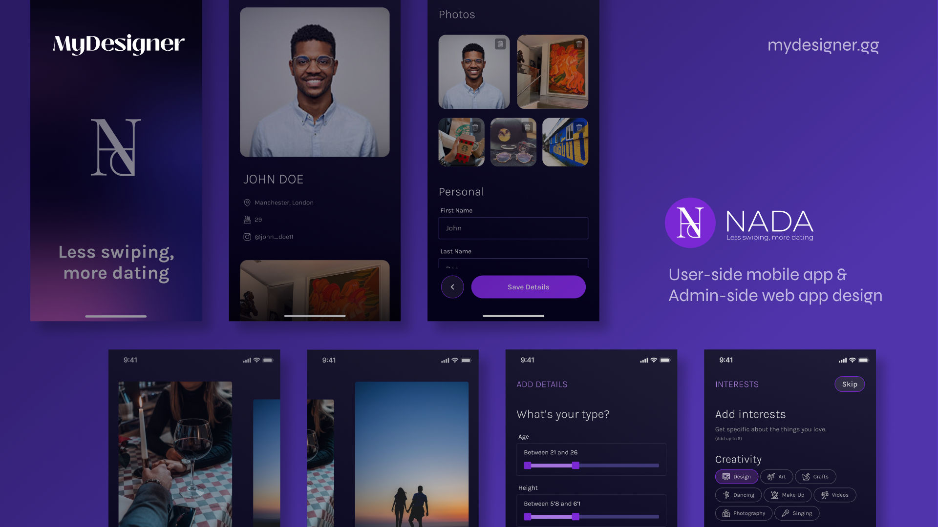 Availbl web app UI design work done by MyDesigner