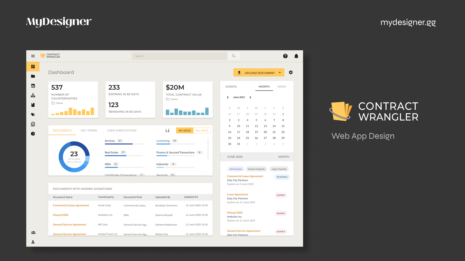 Availbl web app UI design work done by MyDesigner