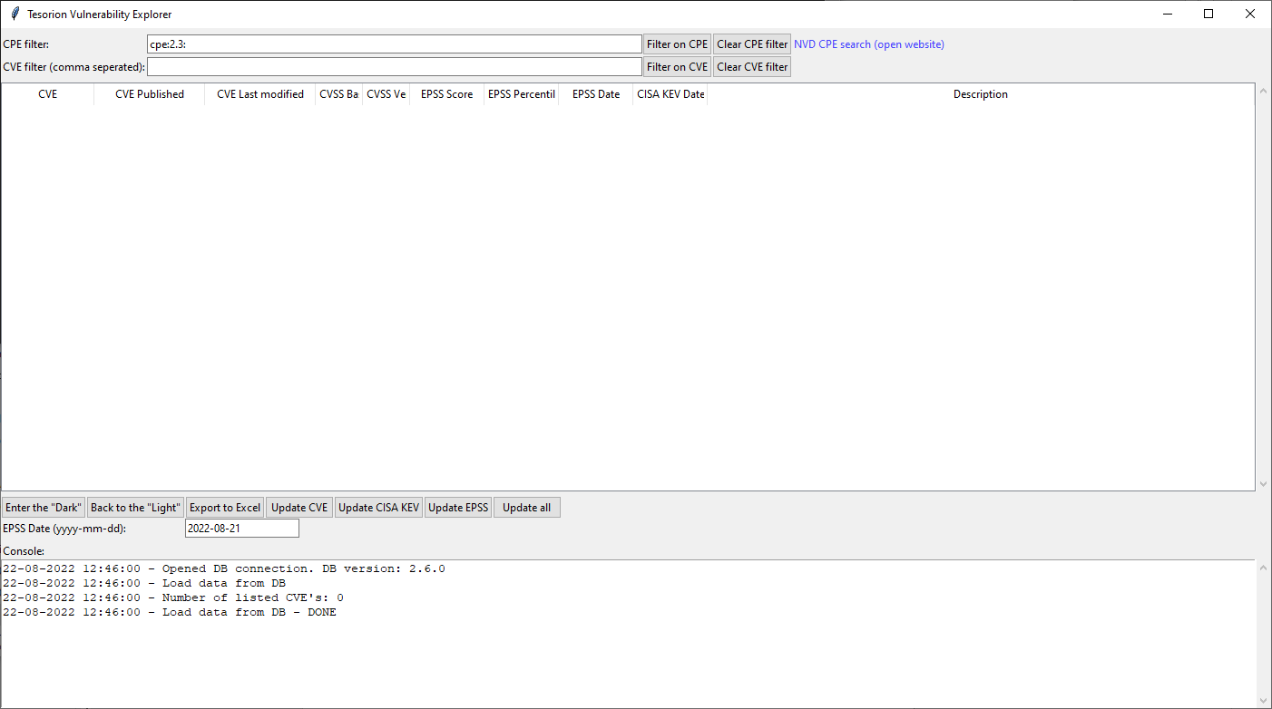 Tesorion Vulnerability Explorer powered by EPSS 