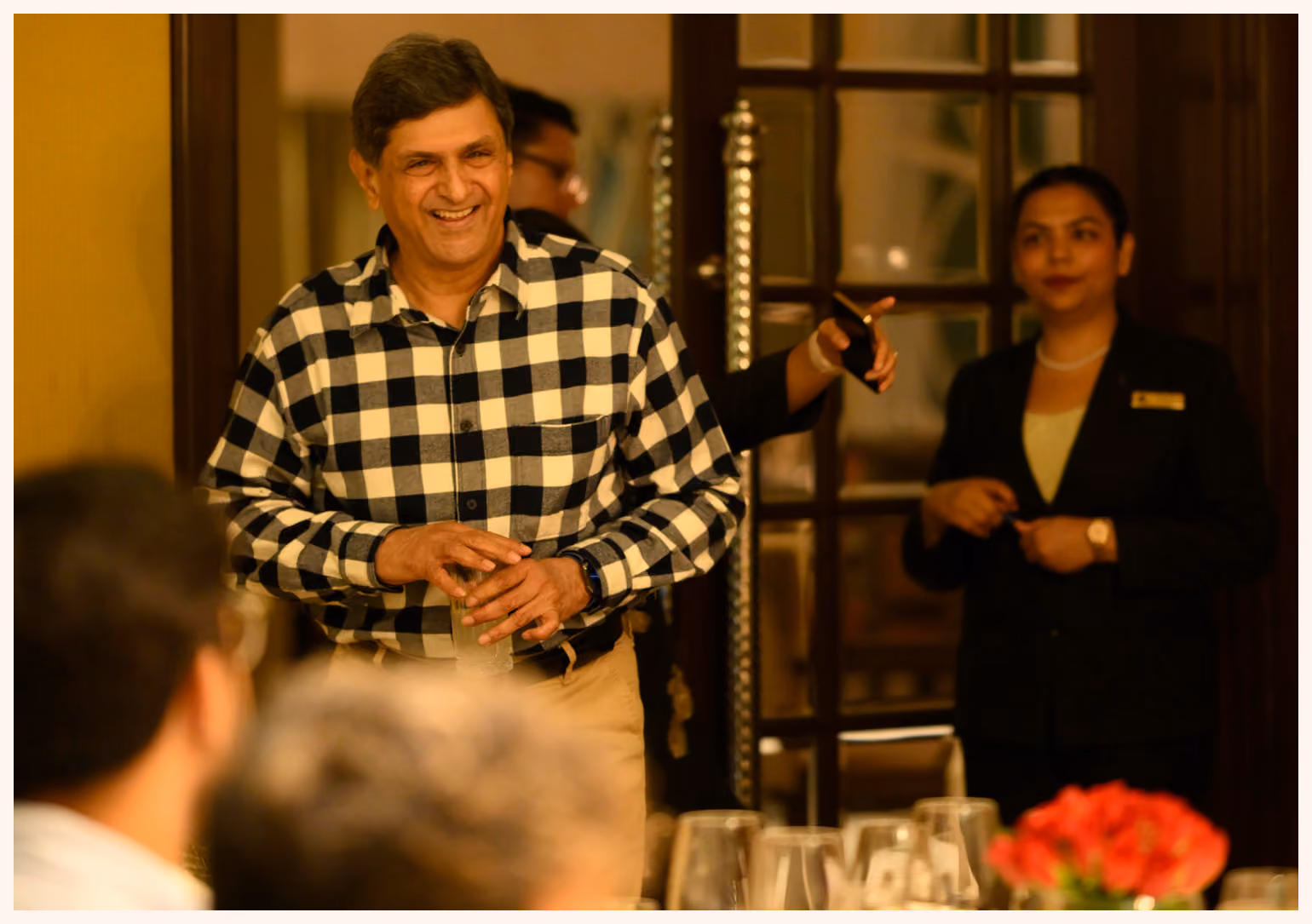 Encore member speaking at dinner