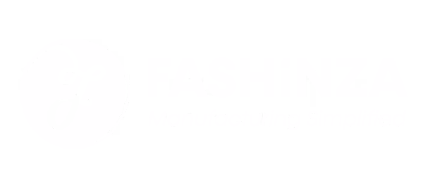 FASHiNZA Manufacturing Simplified brand logo in white on black background.