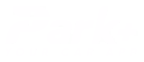 Park+ logo with the tagline Your Car App in white text on a black background.